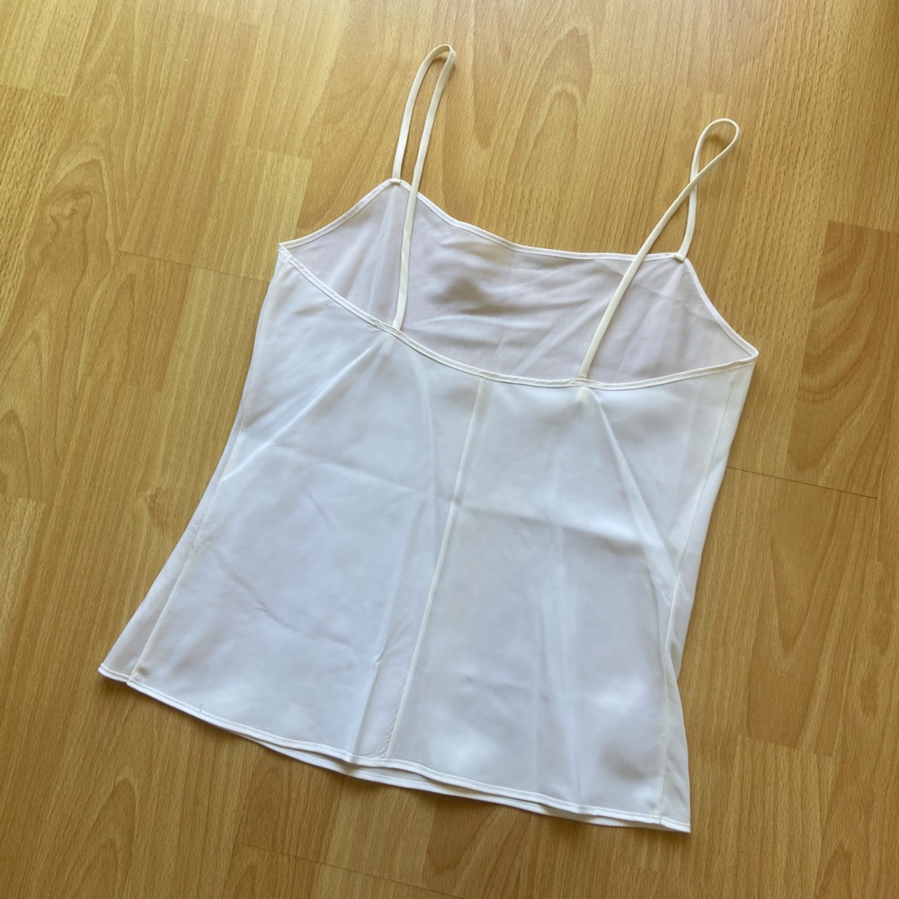 White lingerie cami top